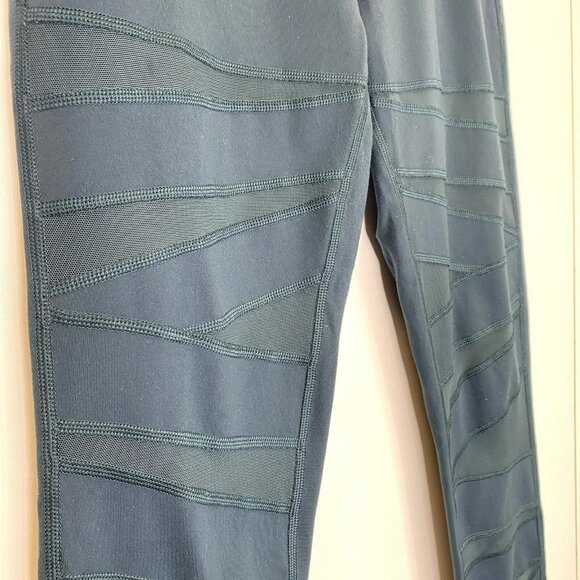 Lululemon Wunder Under Pants Size 8 Hi-Rise Tech Mesh 29" Submarine Green - Picture 2 of 5